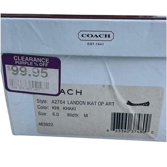 Brown Coach Logo Round Toe Ballet Flat w/Gold Fittings Like New Size 6B - Picture 12 of 12